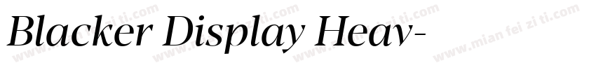 Blacker Display Heav字体转换
